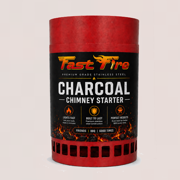 Red Charcoal Chimney – Get FastFire Firestarters, Charcoal Chimney